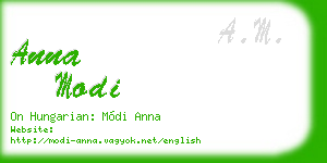 anna modi business card